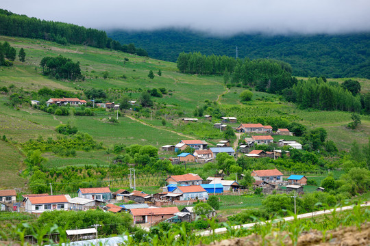 雨后人家乡村美景