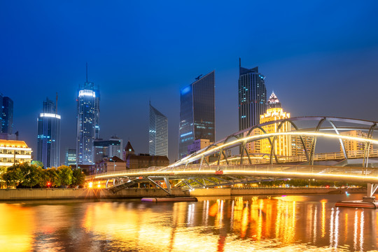 天津城市风光夜景