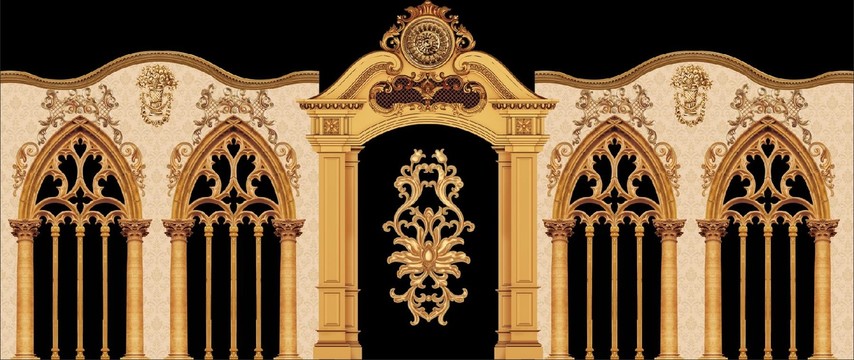 欧式婚礼拱门高清素材