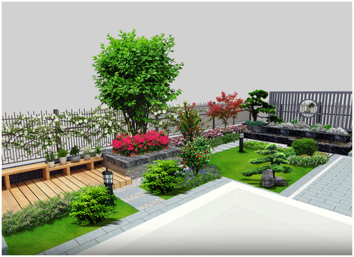 花园景观设计高档小区花园