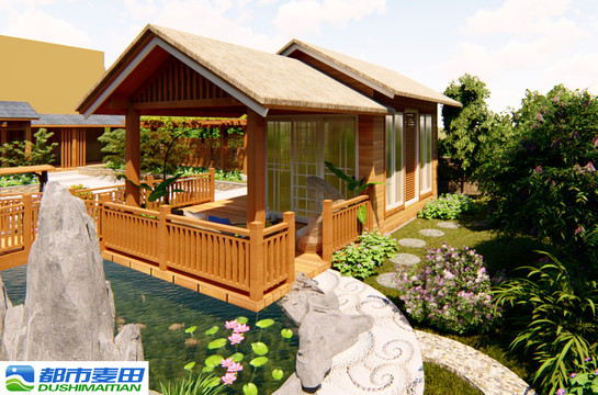 新中式凉亭景观设计图