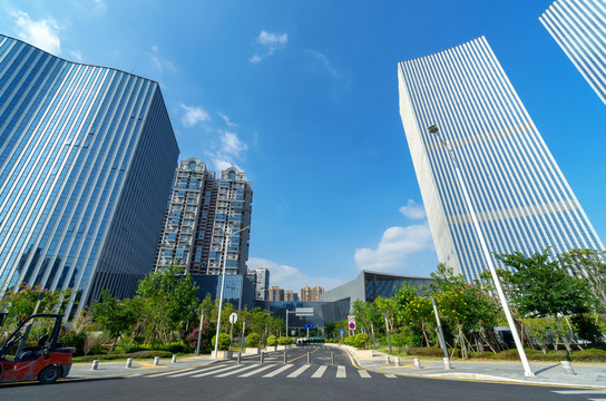 福建厦门商务区的摩天大楼