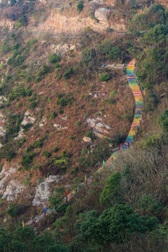 温岭曙光园彩色山路