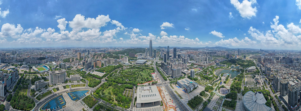 航拍东莞全景