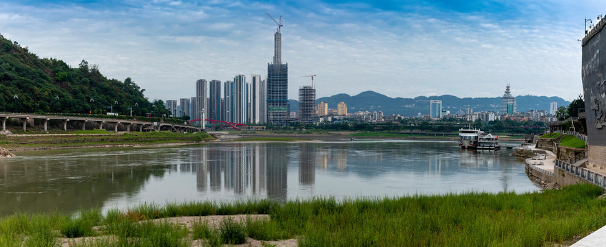 宜宾城市景观全景图