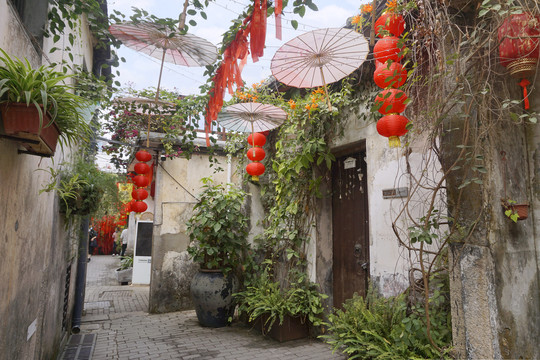 深圳甘坑客家小镇街道客家住宅