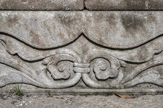 中式传统石雕装饰花纹