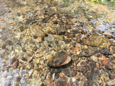 清澈见底水纹流水