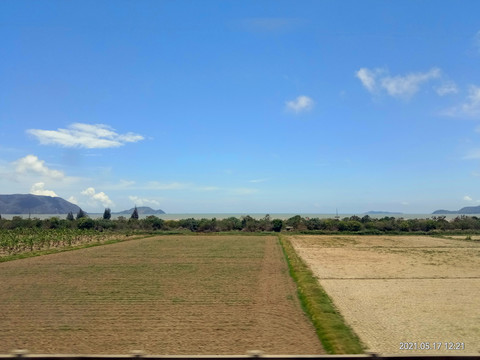 潮汕高铁路沿途大海风景光