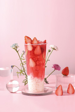 草莓酸奶竖
