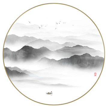 水墨山水画