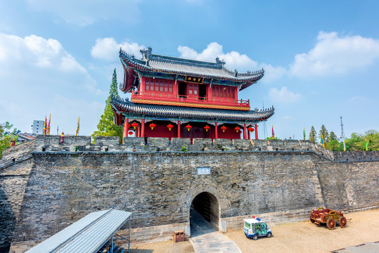 中国湖北荆州古城寅宾门宾阳楼