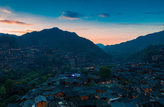 贵州西江千户苗寨夜景