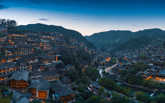 贵州西江千户苗寨夜景