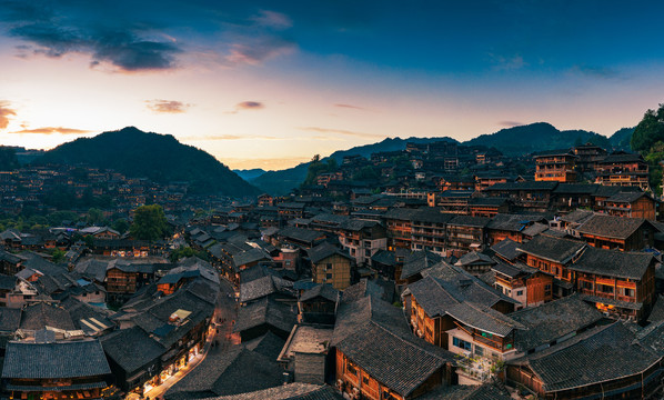 贵州西江千户苗寨夜景