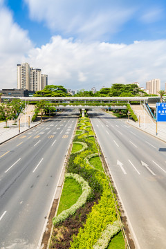 城市双向大道路