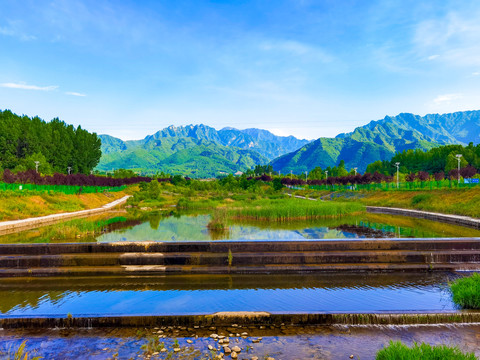 西安秦岭北麓王莽湿地公园