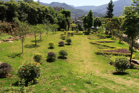 草地绿化圆笼子