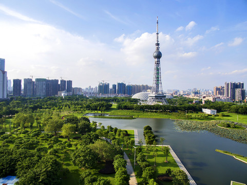 航拍佛山禅城