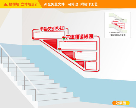 校园礼仪楼梯文化