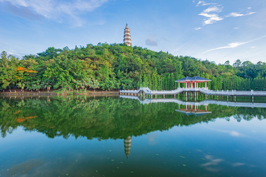 肇庆高要国荞公园与文明塔