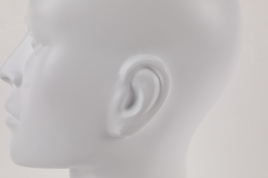 白色耳朵特写假人机器人耳机素材