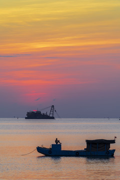 海景黄昏竖拍大图