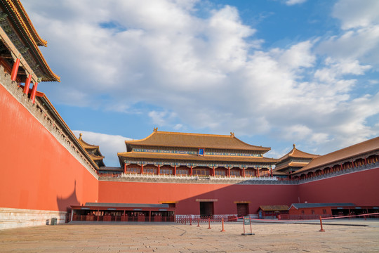 北京故宫古建筑古城墙和旅游风光