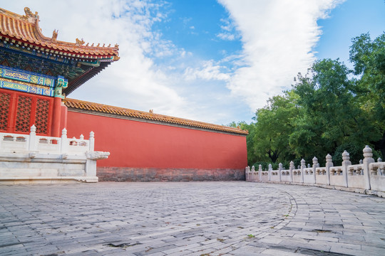 北京故宫古建筑古城墙和旅游风光