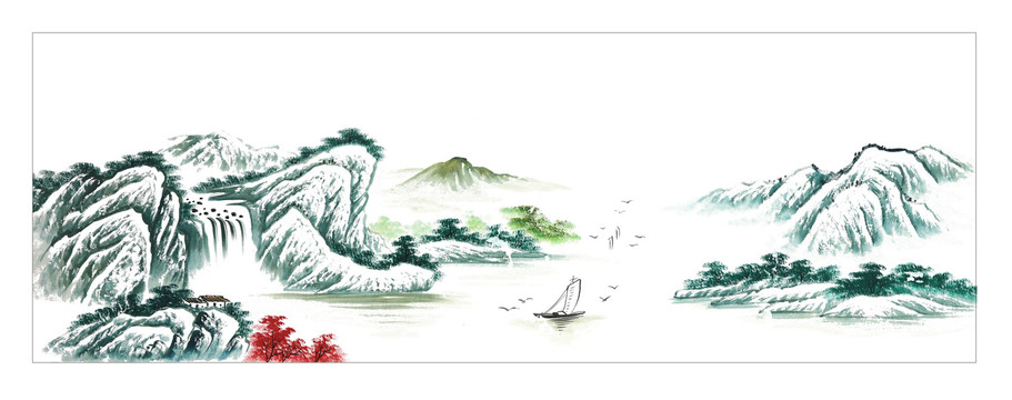 水墨山水画