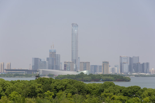 金鸡湖城市风光