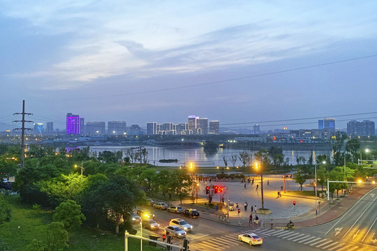 南京江宁九龙湖夜景