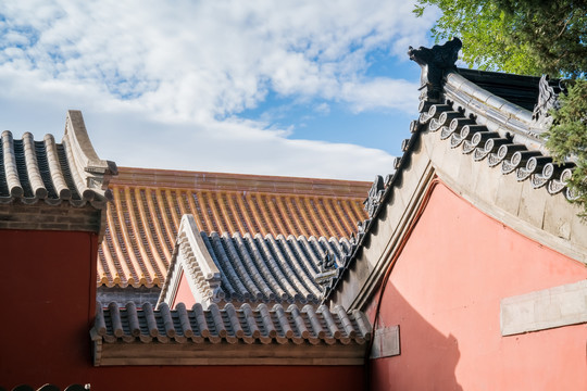 北京故宫古建筑古城墙局部细节