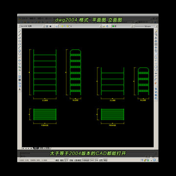 鞋架CAD平面图立面图