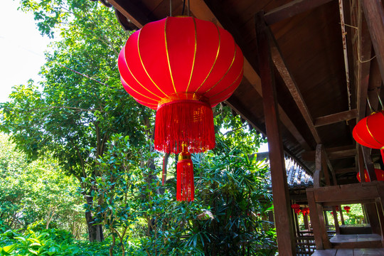 南宁青秀山景区友谊长廊灯笼