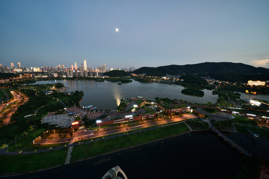 长沙西湖文化园城市建筑风光夜景
