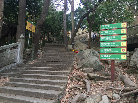 新会圭峰山石级楼梯