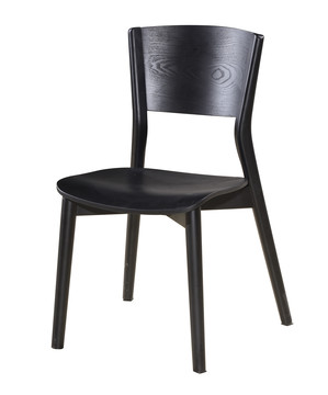 实木黑色餐椅