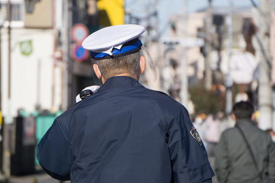 执勤的日本警察