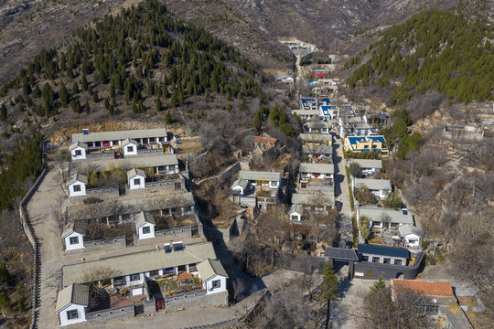 俯瞰济南南部山村图片