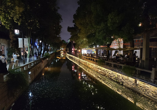 平江路古镇夜景