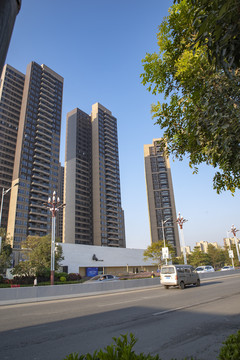 地产高楼城市风光