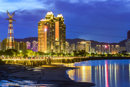 厦门海沧湾夜景