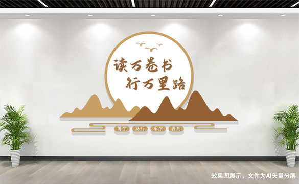图书馆阅览室标语文化墙