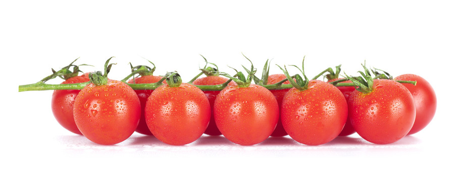 一串新鲜的西红柿