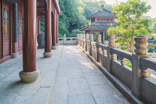 武汉著名黄鹤楼景区古建筑特写