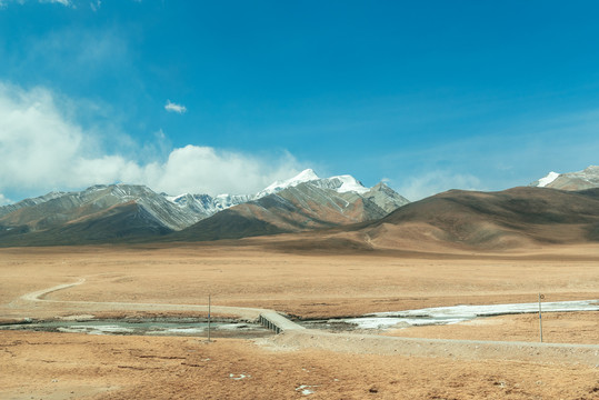 中国西藏青藏雪山自然风光