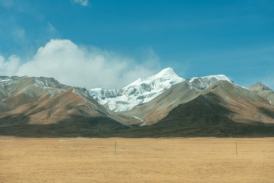 中国西藏青藏雪山自然风光