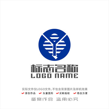 YQ字母标志铜钱logo