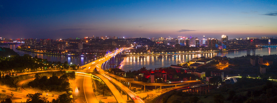 泸州国窖大桥醉美江景夜景